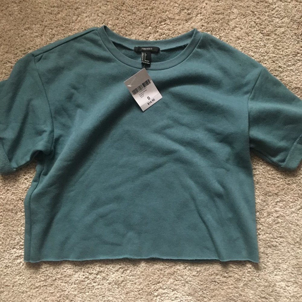 Blue Cropped Sweater
